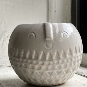 West Elm x Atelier Stella glaze Face small planter